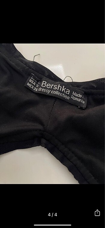 s Beden siyah Renk Bershka payetli mini elbise