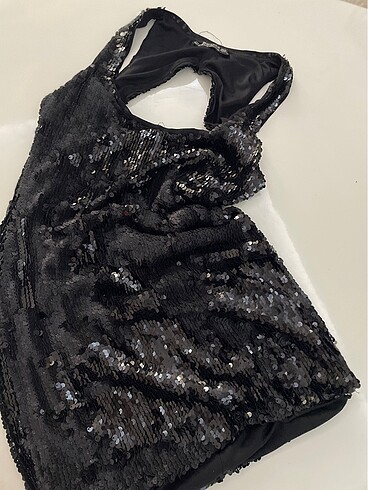 Bershka payetli mini elbise