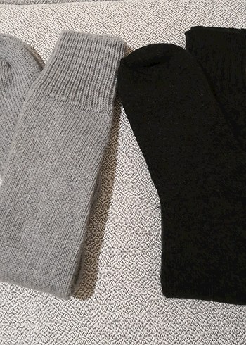 Erkek Gri ve Siyah Yün Çorap Seti - Görsel 7