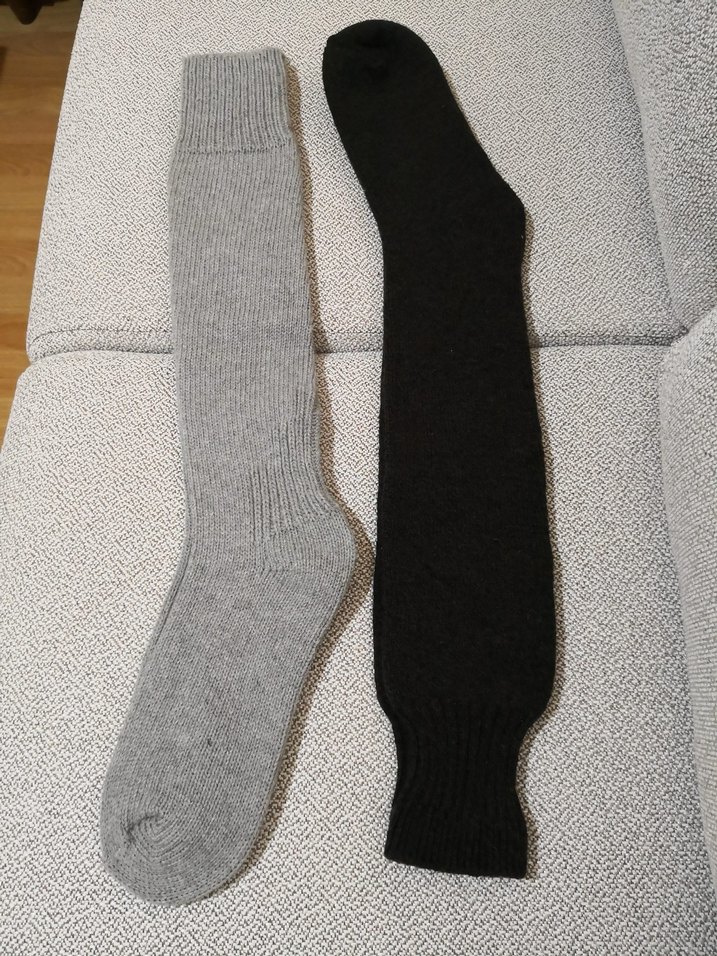 Erkek Gri ve Siyah Yün Çorap Seti - Görsel 2
