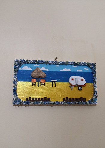 Kumsal Temalı Dekoratif Ahşap Duvar Süsü - Görsel 13