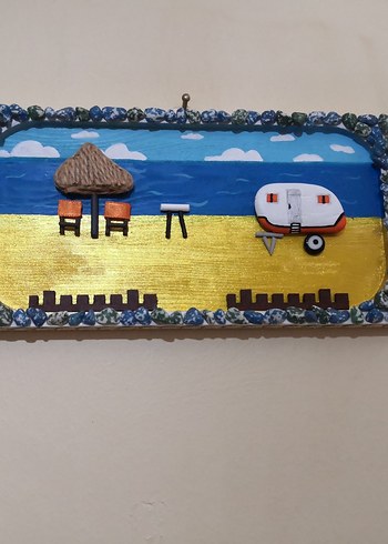 Kumsal Temalı Dekoratif Ahşap Duvar Süsü - Görsel 6