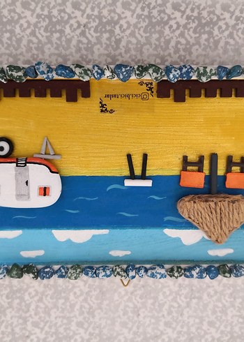 Kumsal Temalı Dekoratif Ahşap Duvar Süsü - Görsel 3