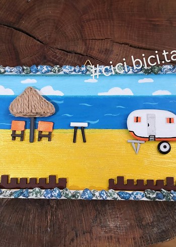 Kumsal Temalı Dekoratif Ahşap Duvar Süsü - Görsel 9