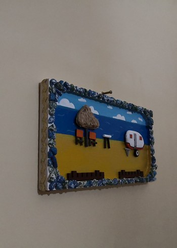 Kumsal Temalı Dekoratif Ahşap Duvar Süsü - Görsel 12