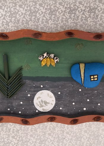 Kamp Temalı Ahşap Tablo - Görsel 9