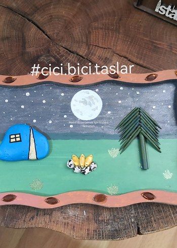 Kamp Temalı Ahşap Tablo - Görsel 5