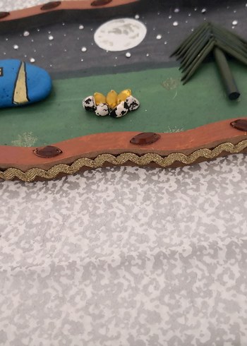 Kamp Temalı Ahşap Tablo - Görsel 8