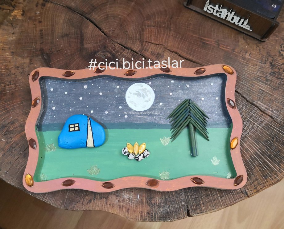 Kamp Temalı Ahşap Tablo - Görsel 5