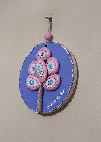 Pembe Taşlı Ağaç Tablo - Görsel 2