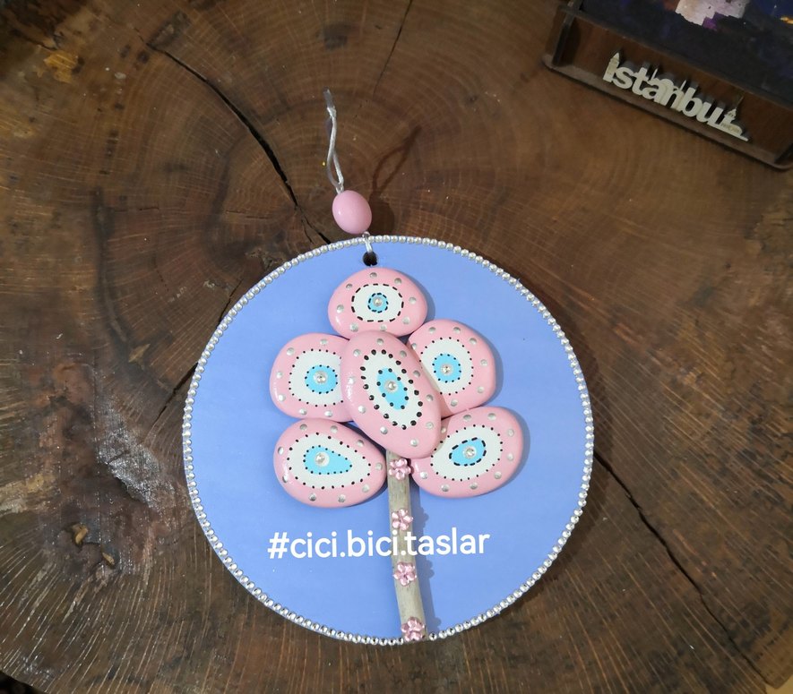 Pembe Taşlı Ağaç Tablo - Görsel 4