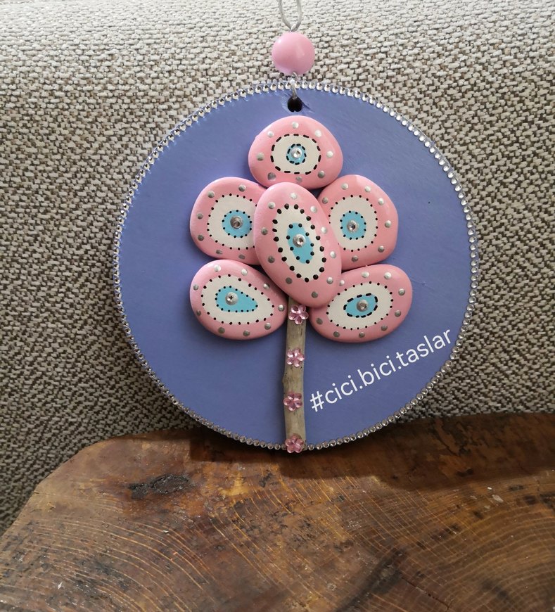 Pembe Taşlı Ağaç Tablo - Görsel 5