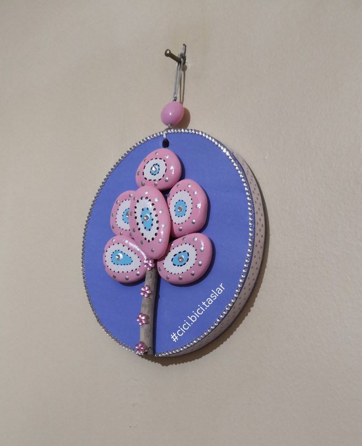 Pembe Taşlı Ağaç Tablo - Görsel 2