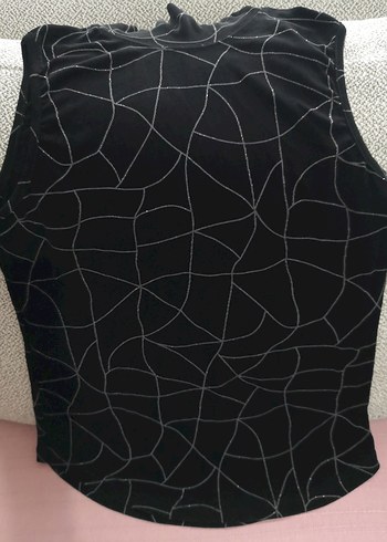 Likralı Siyah Abiye Bluz (Vintage) - Görsel 6