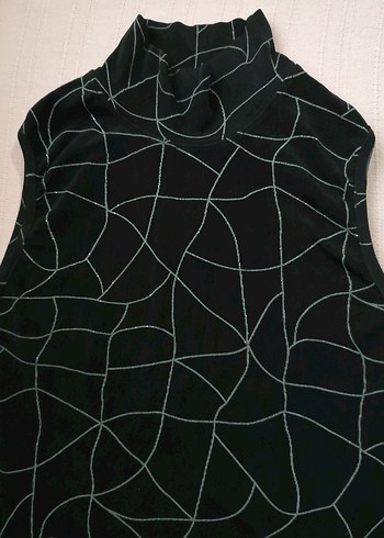 Likralı Siyah Abiye Bluz (Vintage) - Görsel 2