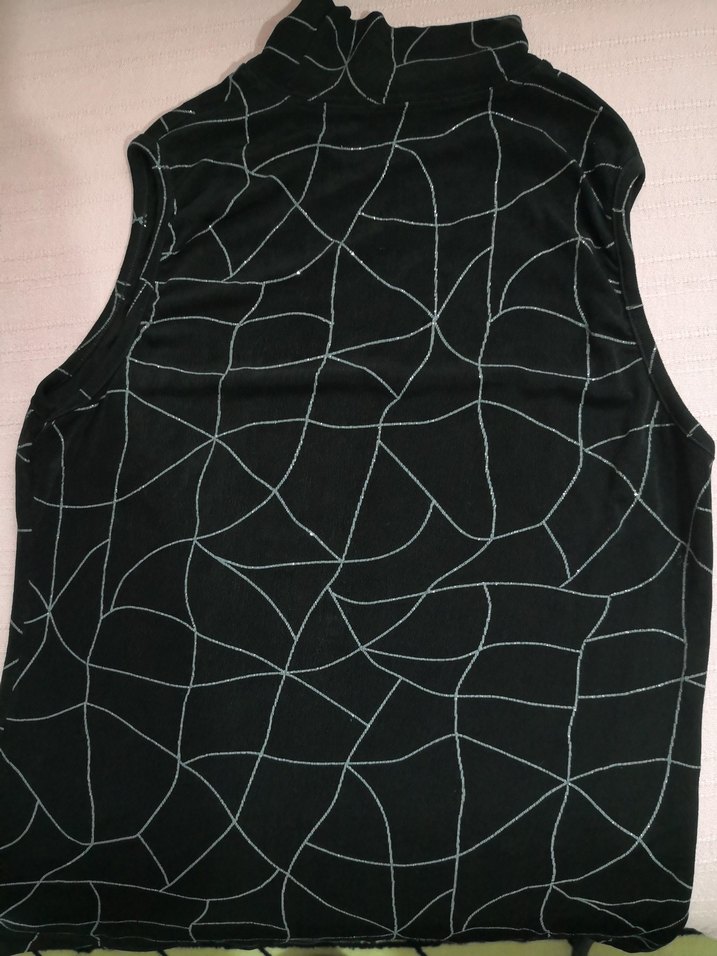 Likralı Siyah Abiye Bluz (Vintage) - Görsel 5