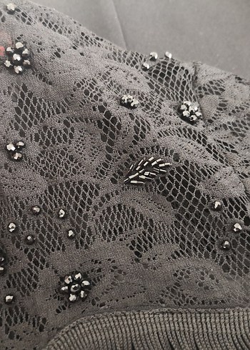 Fabrika Püsküllü Siyah Midi Elbise - Görsel 8