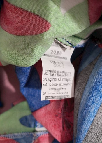 Renkli Desenli Uzun Kollu Uzun Elbise - Görsel 9