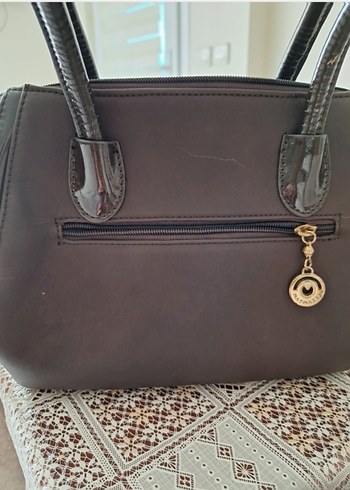 Matmazel Kahverengi İşlemeli Süet Kadın Çanta - Görsel 2