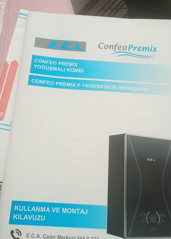 E.C.A. Confeo Premix YOĞUŞMALI Kombi 24 KW Siyah - Görsel 4