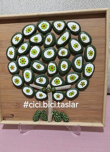 Taş Boyama Ahşap Nazar Ağacı Tablo - Görsel 4