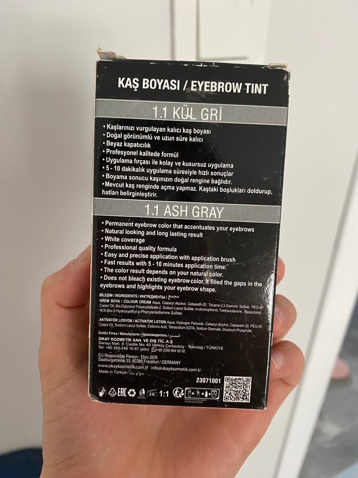 Neva Kül Gri Vegan Kaş Boyası - Görsel 2