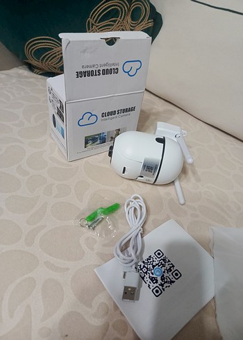 Kablosuz Beyaz Güvenlik Kamerası - Görsel 3