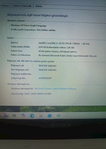 Beyaz Sony Vaio Dizüstü Bilgisayar - Görsel 4