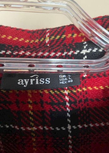 Kareli Kırmızı Kadın Gömlek Ceket - Görsel 4