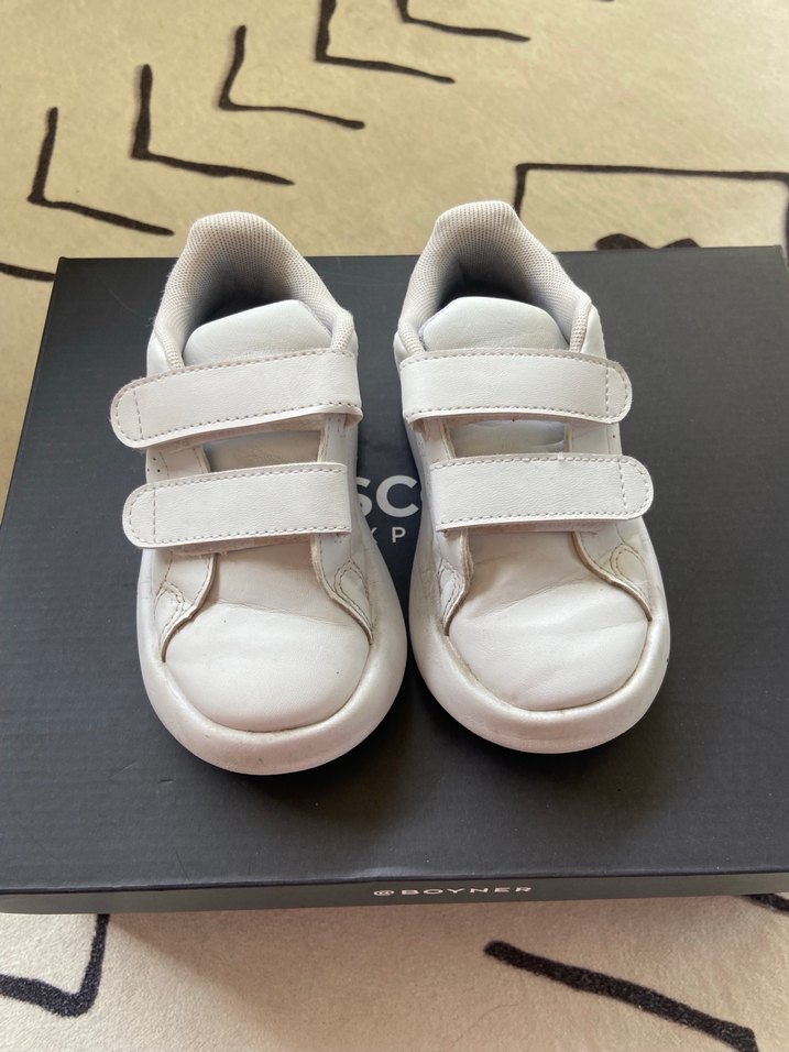 Beyaz Erkek Çocuk Spor Ayakkabı Velcro - Görsel 2