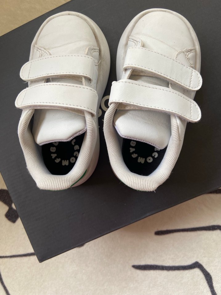 Beyaz Erkek Çocuk Spor Ayakkabı Velcro - Görsel 3