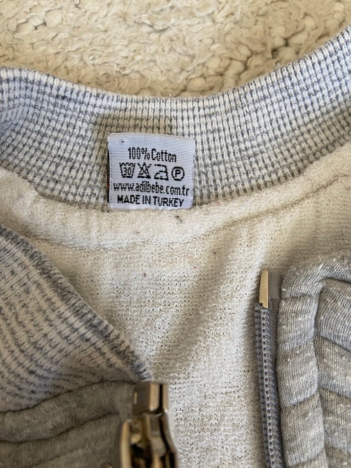 Gri Örgü Bebek Tulum, Uyku Tulumu - Görsel 2