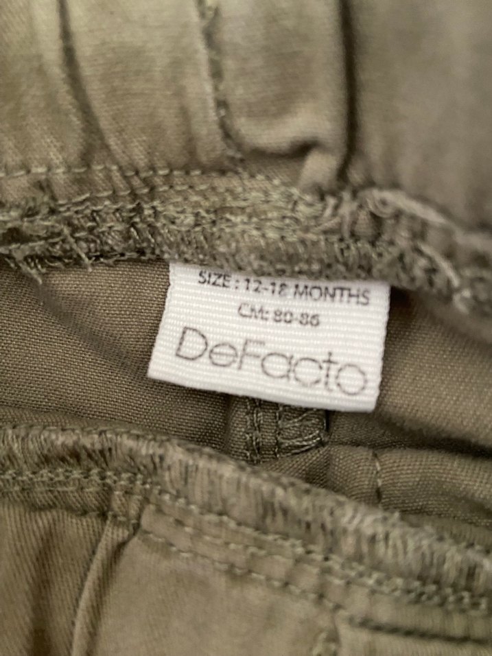 Erkek Çocuk Bol Kesim Kemerli Haki Pantolon - Görsel 3