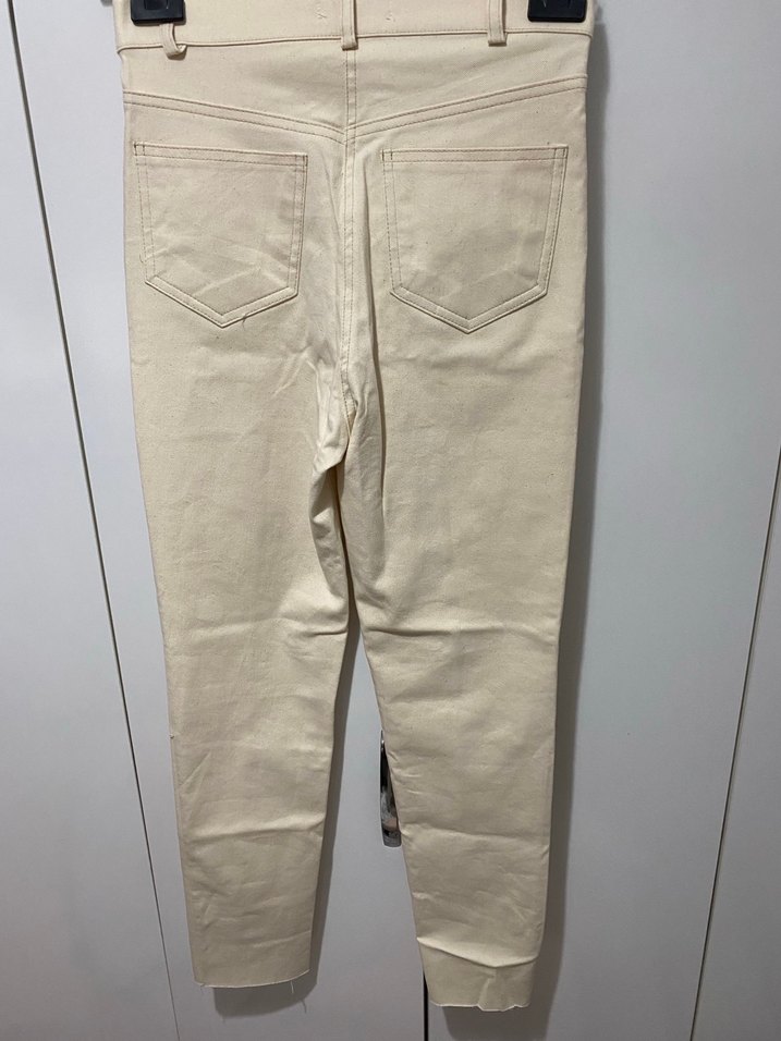 Bej Kadın  Pamuk Pantolon - Görsel 4