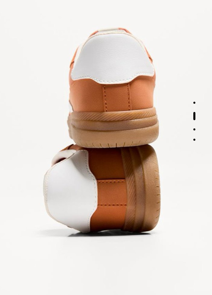 Bershka Turuncu  Süet Spor Ayakkabı - Görsel 4