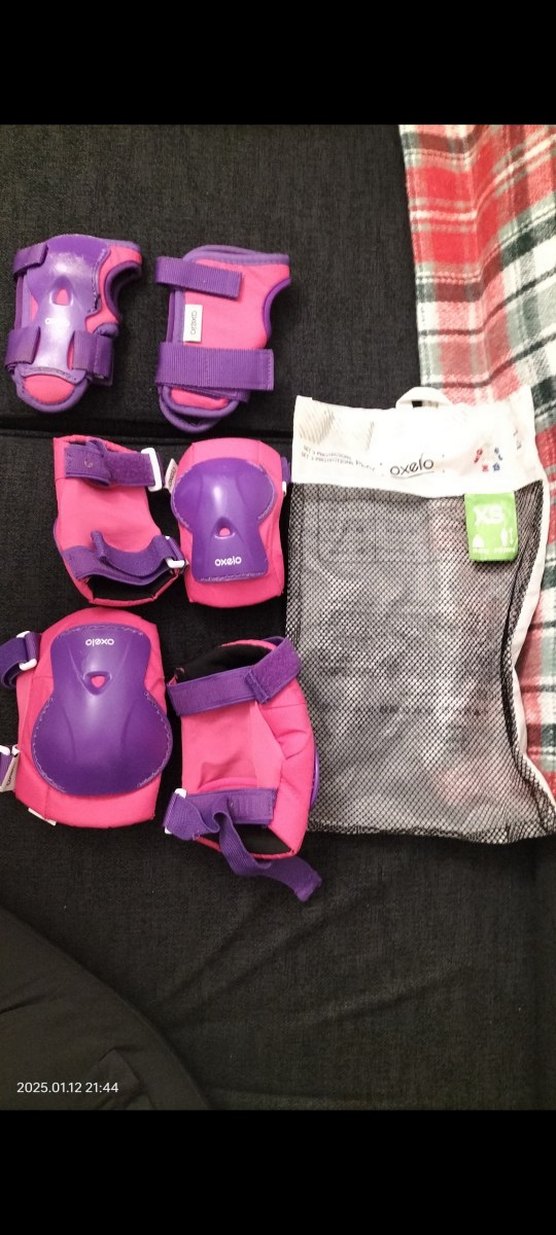 Mor Plastik paten Dizlikleri Velcro ile - Görsel 2