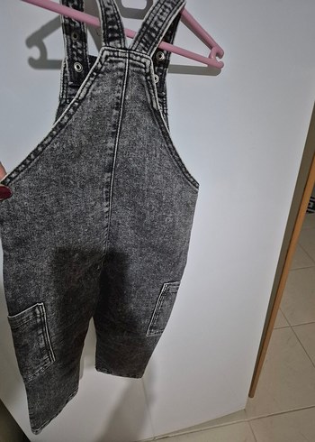erkek Çocuk Gri Denim Tulum - Görsel 2