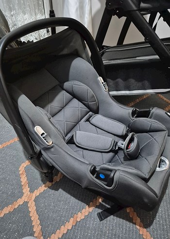 Gri Bebek Arabası ve Taşıma Koltuğu - Görsel 5