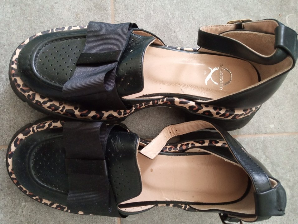 Kahverengi Leopar Desenli Kadın Dolgu Topuklu Ayakkabı - Görsel 2