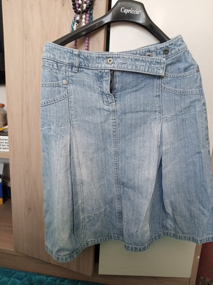 Gri Desenli Uzun Bohem Etek - Görsel 4