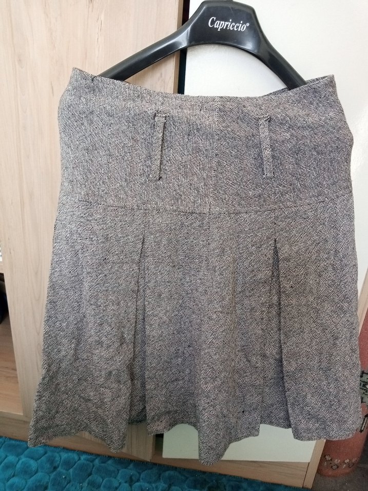 Gri Desenli Uzun Bohem Etek - Görsel 3