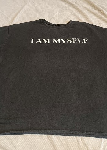 Zara Siyah Baskılı Kadın Sweatshirt