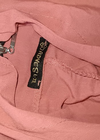 xl Beden Kadın Pembe Kapüşonlu Mini Tunik