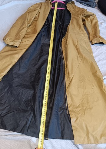 Camel Renkli Uzun Kadın Yağmurluk - Görsel 7