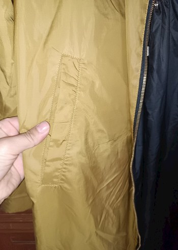 Camel Renkli Uzun Kadın Yağmurluk - Görsel 4