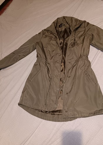 Kadın Haki Midi Parka Ceket - Görsel 3