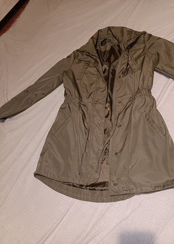 Kadın Haki Midi Parka Ceket - Görsel 2