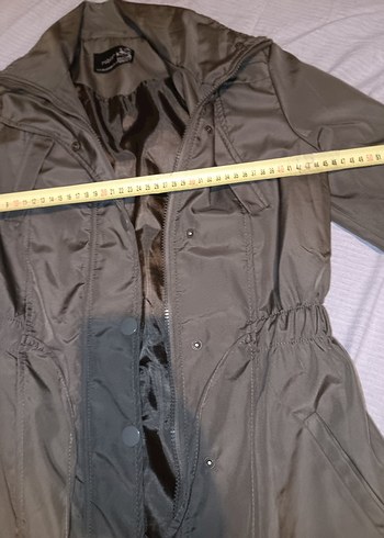 Kadın Haki Midi Parka Ceket - Görsel 7