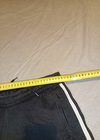 Siyah Erkek Midi Eşofman Şortu - Görsel 5