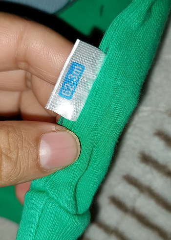0-3 Ay Beden Erkek Çocuk Yeşil Baskılı Sweatshirt